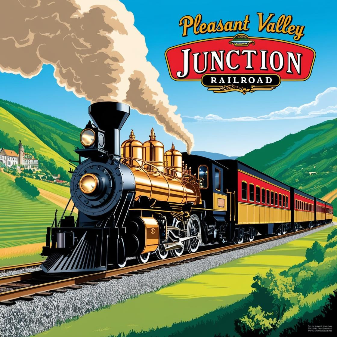 2.5" Pleasant Valley Junction Railroad magnet
