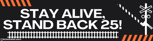 Stay alive, Stand Back 25 bumper sticker